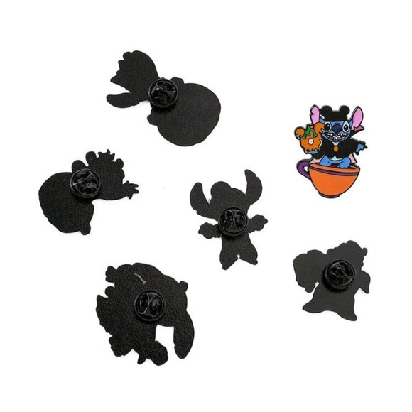 Lilo & Stitch Halloween Stitch Costumes Oogie Boogie & More Pin Set Of 7 Unbrand - Picture 4 of 4